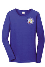Load image into Gallery viewer, Ladies 100% Cotton Long Sleeve T-Shirt w/ small logo