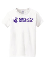 Load image into Gallery viewer, Ladies 100% Cotton Short Sleeve T-Shirt w/ big logo