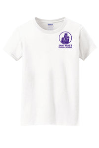 Ladies 100% Cotton Short Sleeve T-Shirt w/ small logo