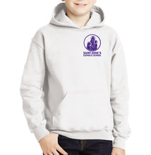 Load image into Gallery viewer, Youth Heavy Blend Hoodie with small logo