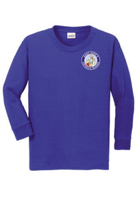 Youth 100% Cotton Long Sleeve T-Shirt w/ small logo