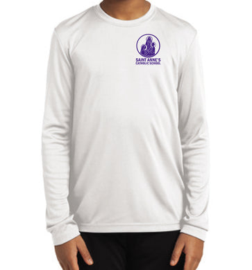 Youth Performance Long Sleeve T-Shirt w/ small logo